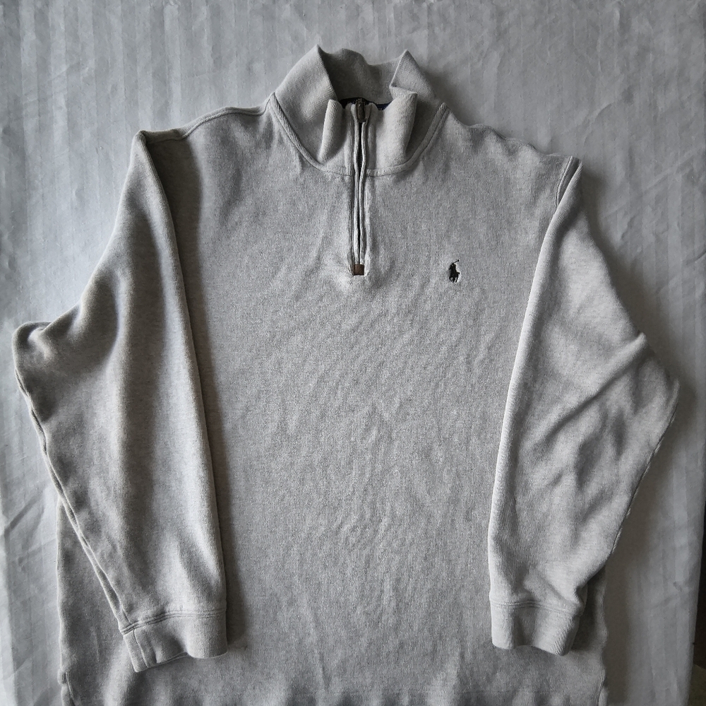 POLO RALPH LAUREN Men's Tan Half-Zip Sweater Size XXL